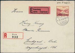 1941 - Flugpost - Landschaften - Brief - Zensur - Horn TG