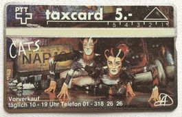 Taxkarte Musical CATS  5.-Fr. Ungelaufen