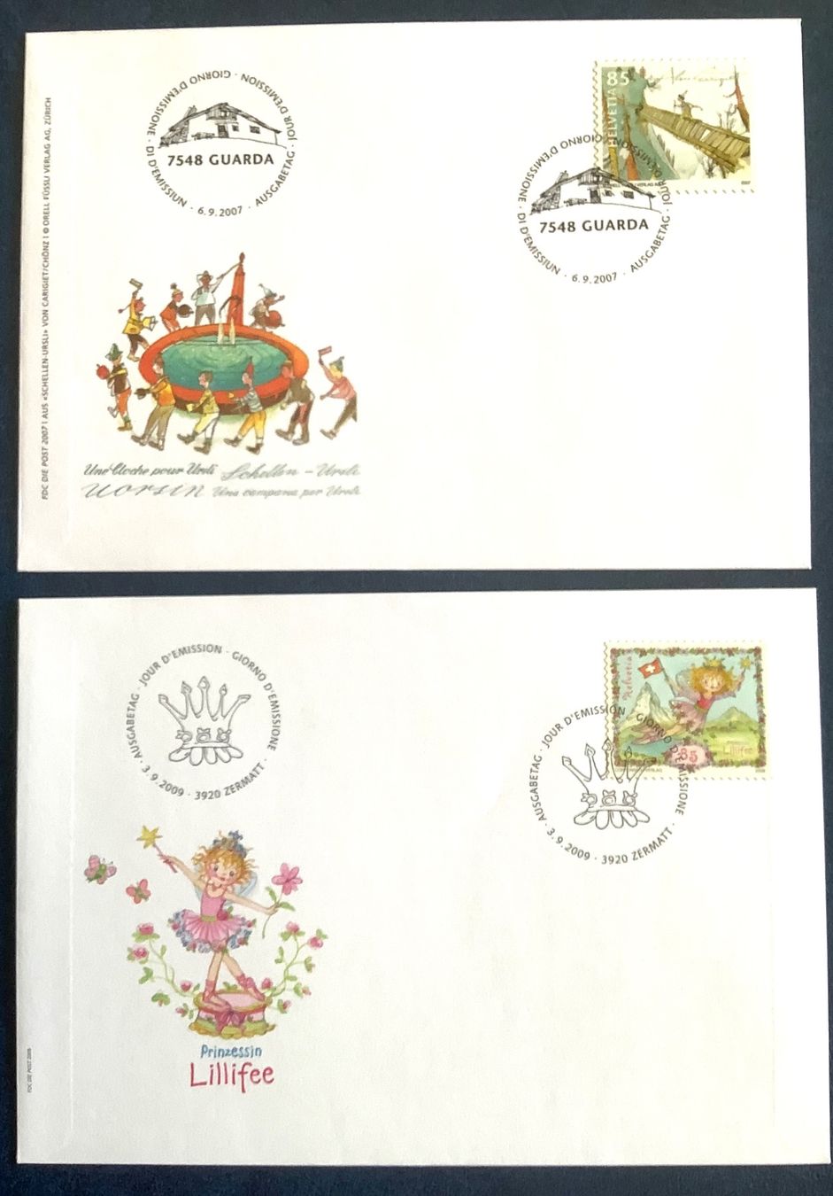 Tous les timbres: 2007-09 / FDC Lillifee - Ursli – Neuf (Voir description) à Liestal par Skunk02