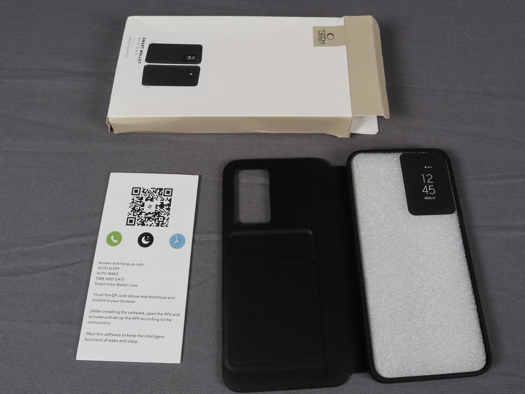 Samsung Covers & Schutzfolien: TECH PROTECT Smart Wallet Matte Black Galaxy S25+ – Neu (gemäss Beschreibung) aus Steinen von Restwert_Steinen