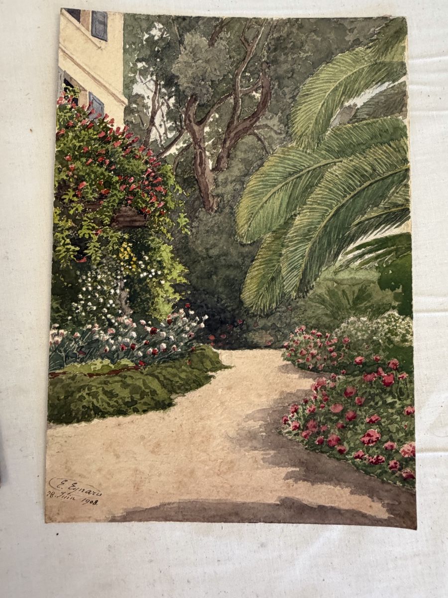 Tableaux: Ensemble 5 aquarelles et 2 esquisses bateaux E. Eynard 1911  – D'occasion à montreux par Always-Good 6