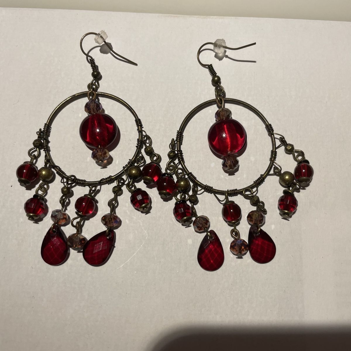Ohrringe & -stecker: Ohrringe, Ohrhänger, Modeschmuck, rot – Gebraucht aus Bellach von Lapislazuli_blues
