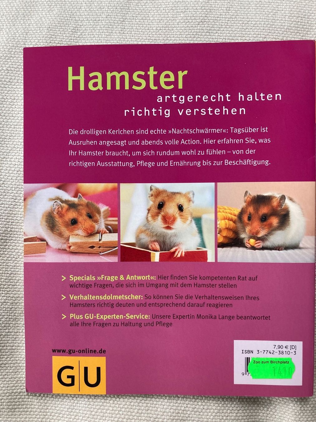 Livres: Hamster, Ratgeber – D'occasion à Baden par Yoyo1 1