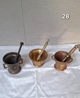 3 Messing Mörser mit Stössel