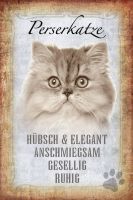 Blechschild-STECKBRIEF-PERSERKATZE