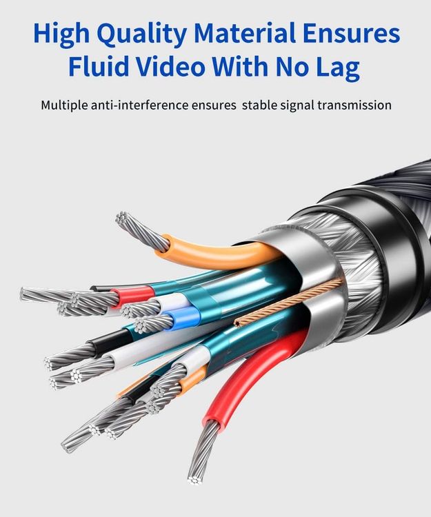 DisplayPort HDMI 2m 4K Geflochten DP