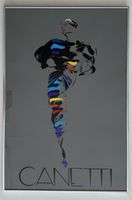 Poster CANETTI Silberrahmen 61 x 91 cm guter Zustand