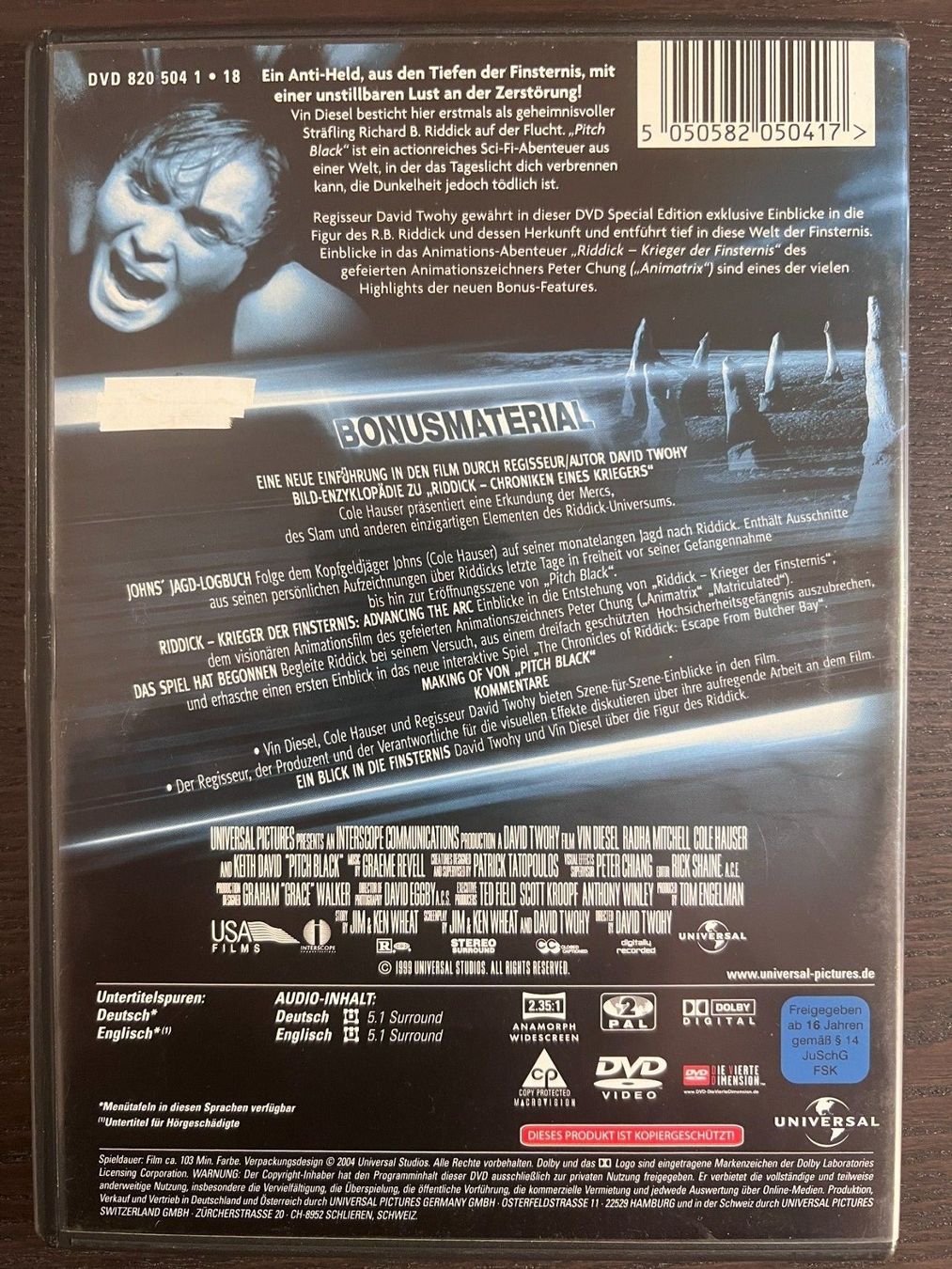 Tutti i DVDs: Pitch Black – Usato da Zürich venduto da FilmFreunde 1