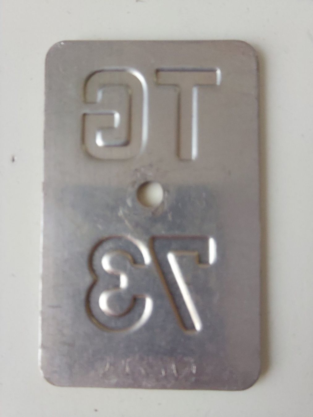 Sachs Insegne: Velonummer TG 73 plaque Velo – Usato da Schenkon venduto da Uhu007 1