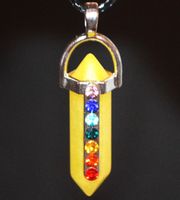 Halskette D-919 – Säule Gelbe Jade 7 Chakra