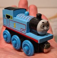 Thomas die Lokomotive Holzspielzeug blau gebraucht