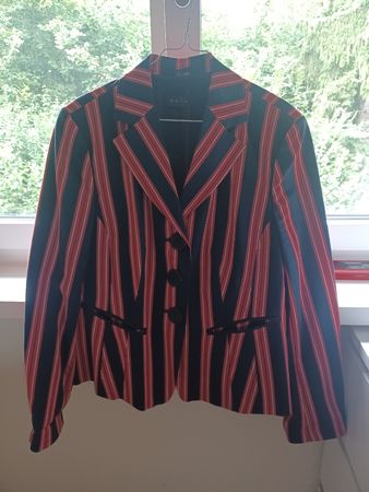 Damen Blazer Oui Set rot-blau gestreift Groesse 40
