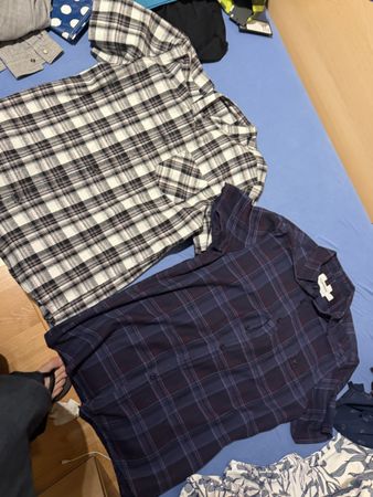 Set of two check flannel shirts 