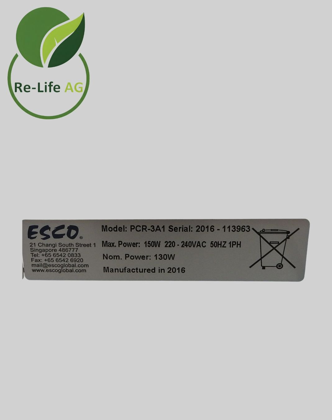 Alle Maschinen: ESCO PCR-3A1 Arbeitskabine – Gebraucht aus Reinach BL von Re-LifeAG_Labor 6