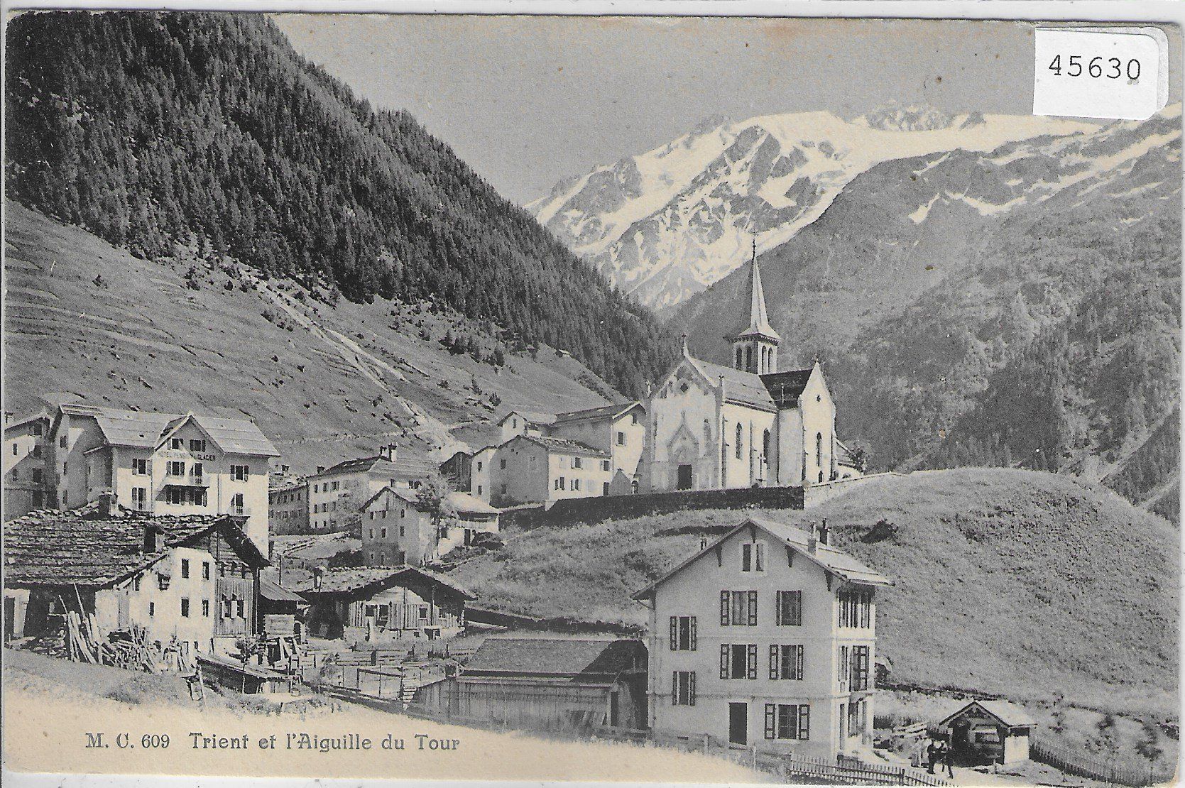 Cartoline postali: Trient et l'Aiguille du Tour – Usato da Ettingen venduto da Kartenplanet