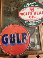 Gulf & Wolf's Head, 2 Blechschilder