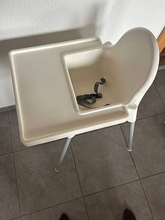 Kinder Hochstuhl mit Tablett, Sitzgurt + Kissen IKEA ANTILOP 2