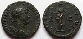 HADRIAN bronze AS (134-138 AD) – Liberalitas Avg VI. Rare!