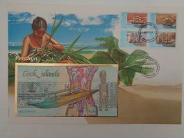Notenbrief - Cook-Inseln 3 Dollar