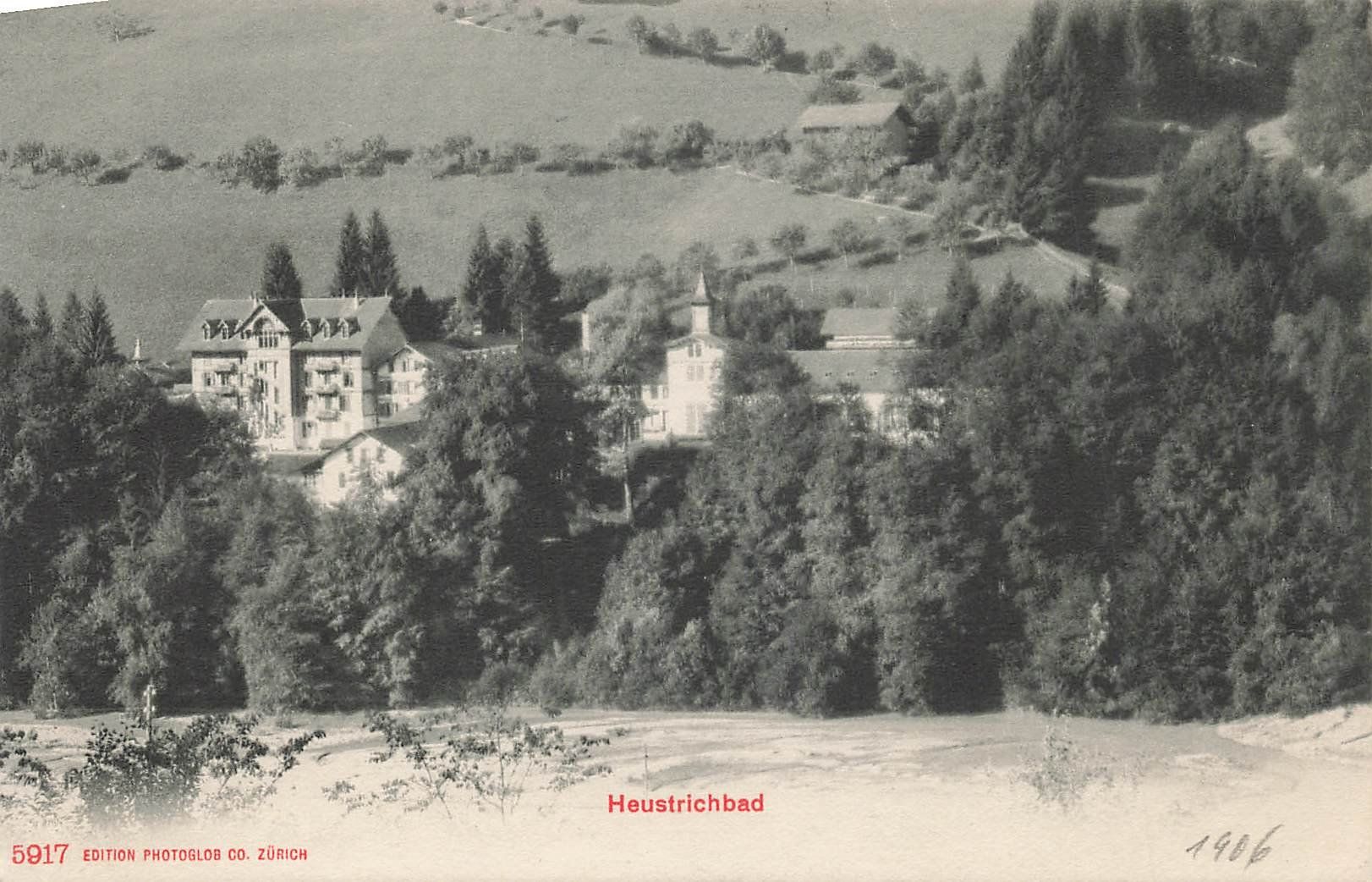 Cartoline postali: Heustrichbad 1906 – Usato da Schwyz venduto da Seffi56