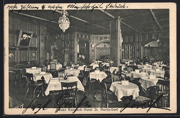 Ansichtskarten: St. Moritz Dorf, Neues Rosatsch-Hotel, I – Gebraucht aus Berlin von bartko-reher