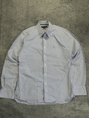 Tommy Hilfiger Hemd Gr. S Hellblau/Weiss 