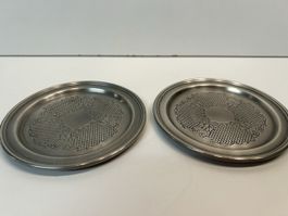 Vintage Zinn Teller Set, je ca 12cm Durchmesser,Top Zustand!