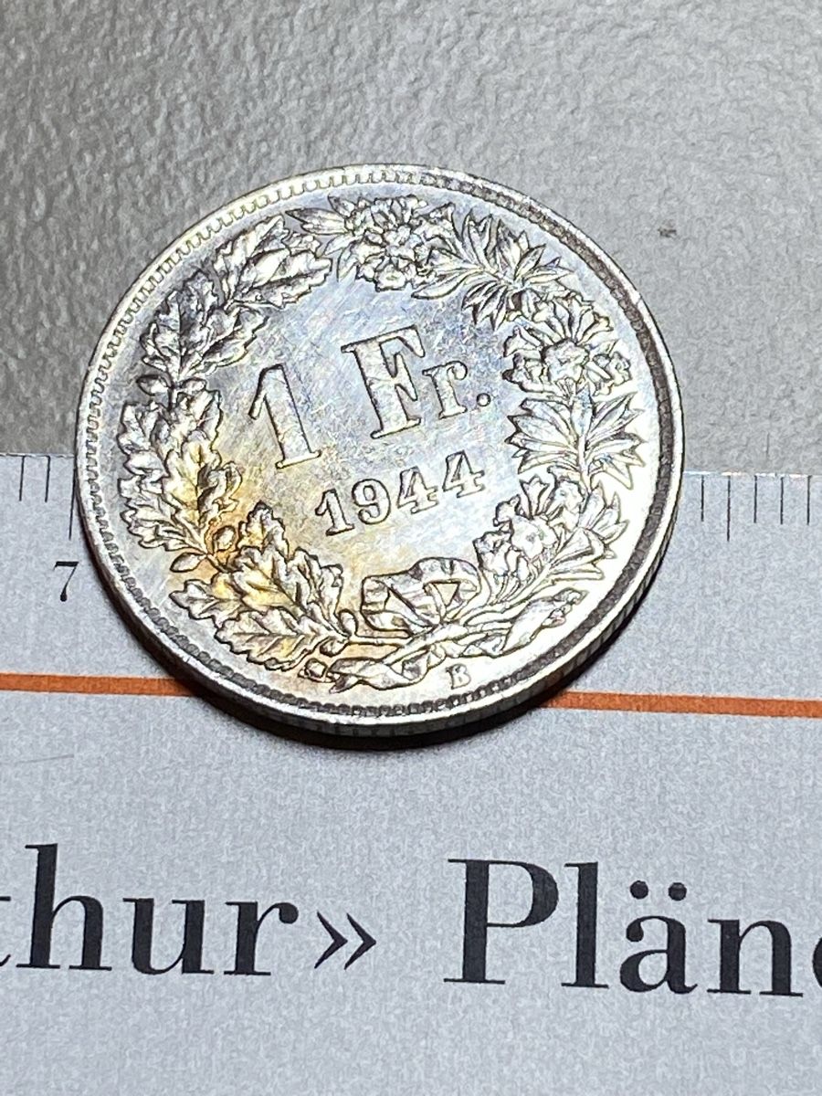 Tutti le monete: Suisse - 1 franc - 1944 - AG  – Usato da Payerne venduto da Mike1682 3