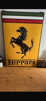 Ferrari Blechschild Wanddekoration gebrauchter Zustand