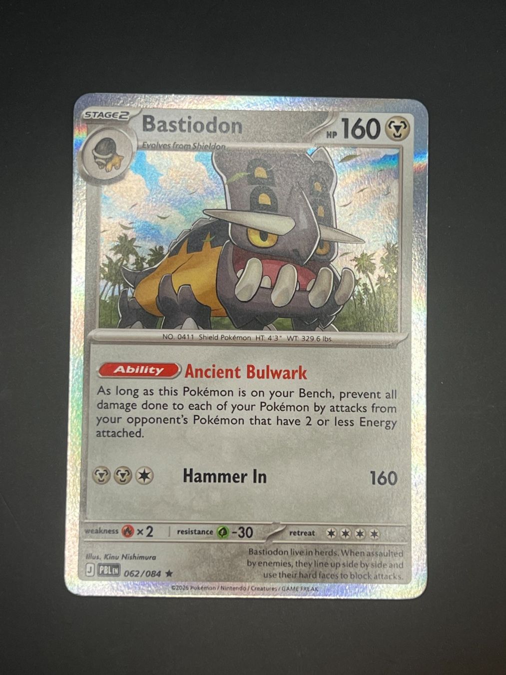 Pokémon Carte collezionabili: Pokemon Bastiodon 062/084 PBL EN – Usato da Winterthur venduto da WintiCollect