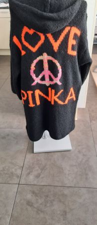 wie neu! trendige Pinka Kapuzen-Strickjacke mit Mohair Italy