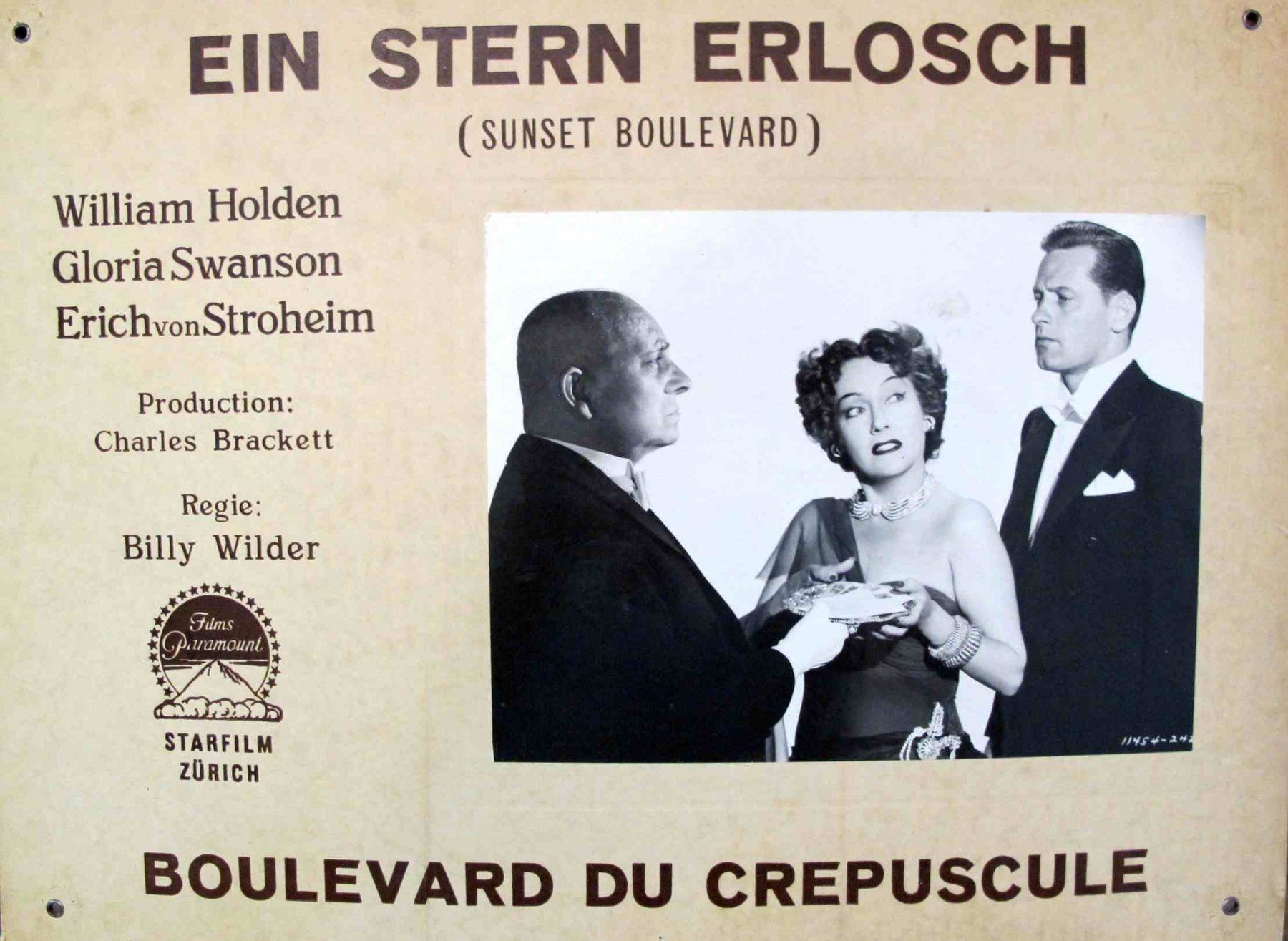 Poster & Bilder: Lobby Card - Sunset Boulevard 50er Jahre – Gebraucht aus Schaffhausen von vinylandmore