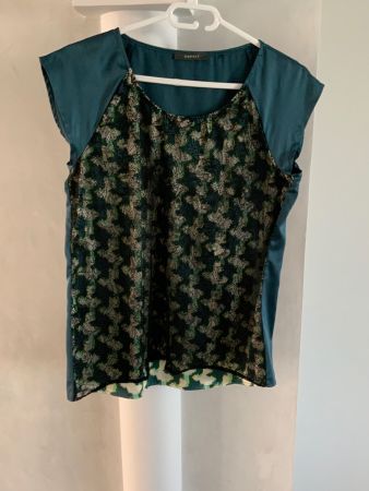 Damen Bluse Esprit blau grün gemustert Neuwertiger Zustand!