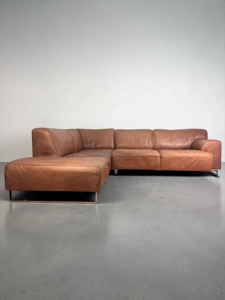 Sofas: Willi Schillig Ecksofa Vintage Echtleder Cognac – D'occasion à Bachenbülach par Sofalab.swiss 6