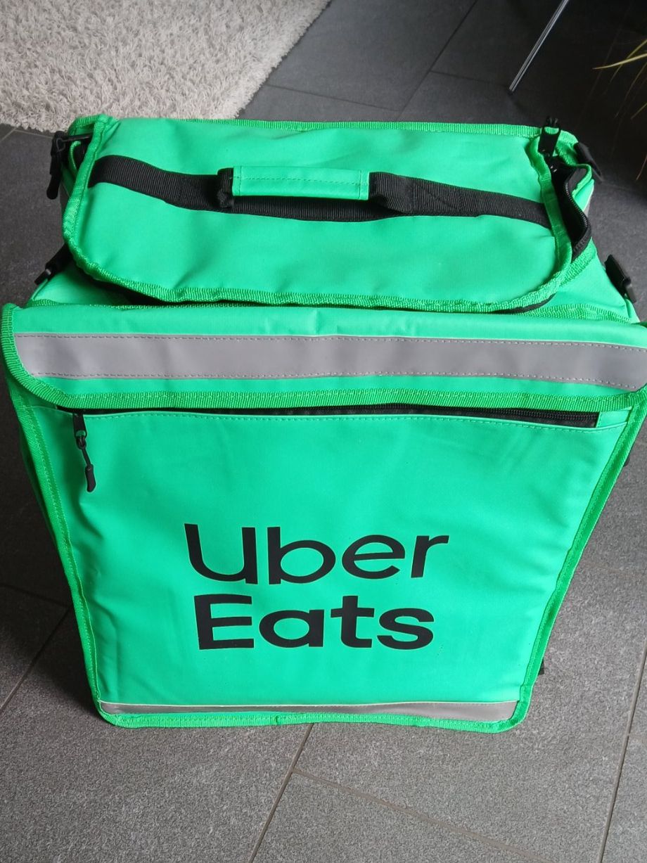 Delivery Bag Store Teleskop-Kuriertasche 89 l, für Uber Eats, isothermer, erweiterbarer und wasserabweisender Mahlzeiten-Lieferrucksack, Kühltasche für Pizza