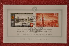 1942 Pro Patria Block B19 gestempelt