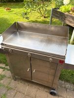 Plancha inox 80 cm Lüchinger sur chariot