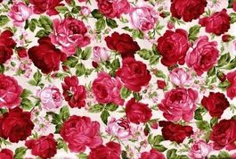 Baumwollstoff  50 x 110 cm  Rosen