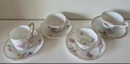 Espresso Tassen mit Blumendekor