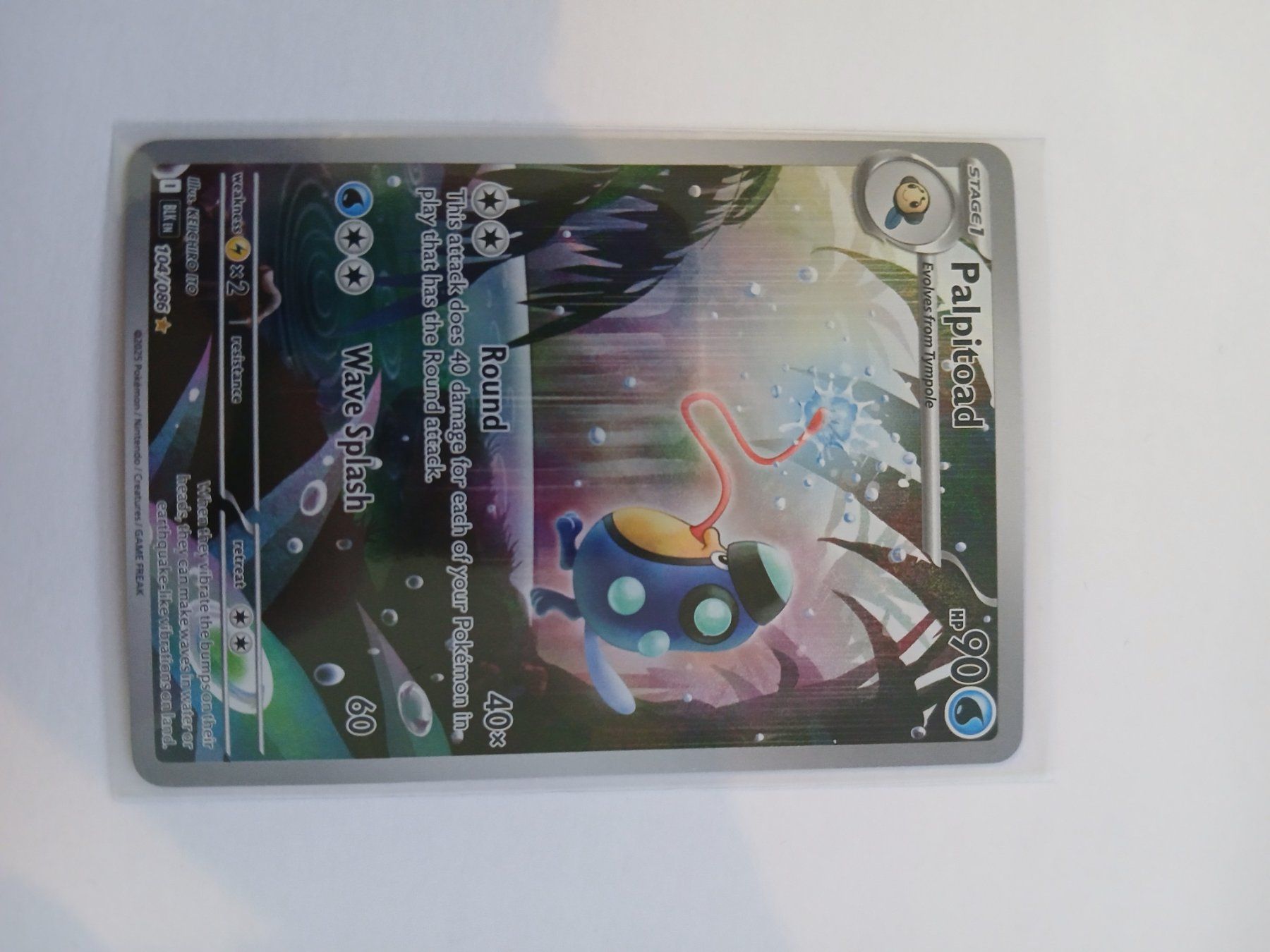 Pokémon Sammelbilder & Trading cards: Palpitoad #104 Black Bolt EN – Gebraucht aus Bülach von PokeGoods.ch