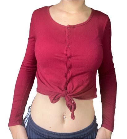 Langarmshirt mit Knoten