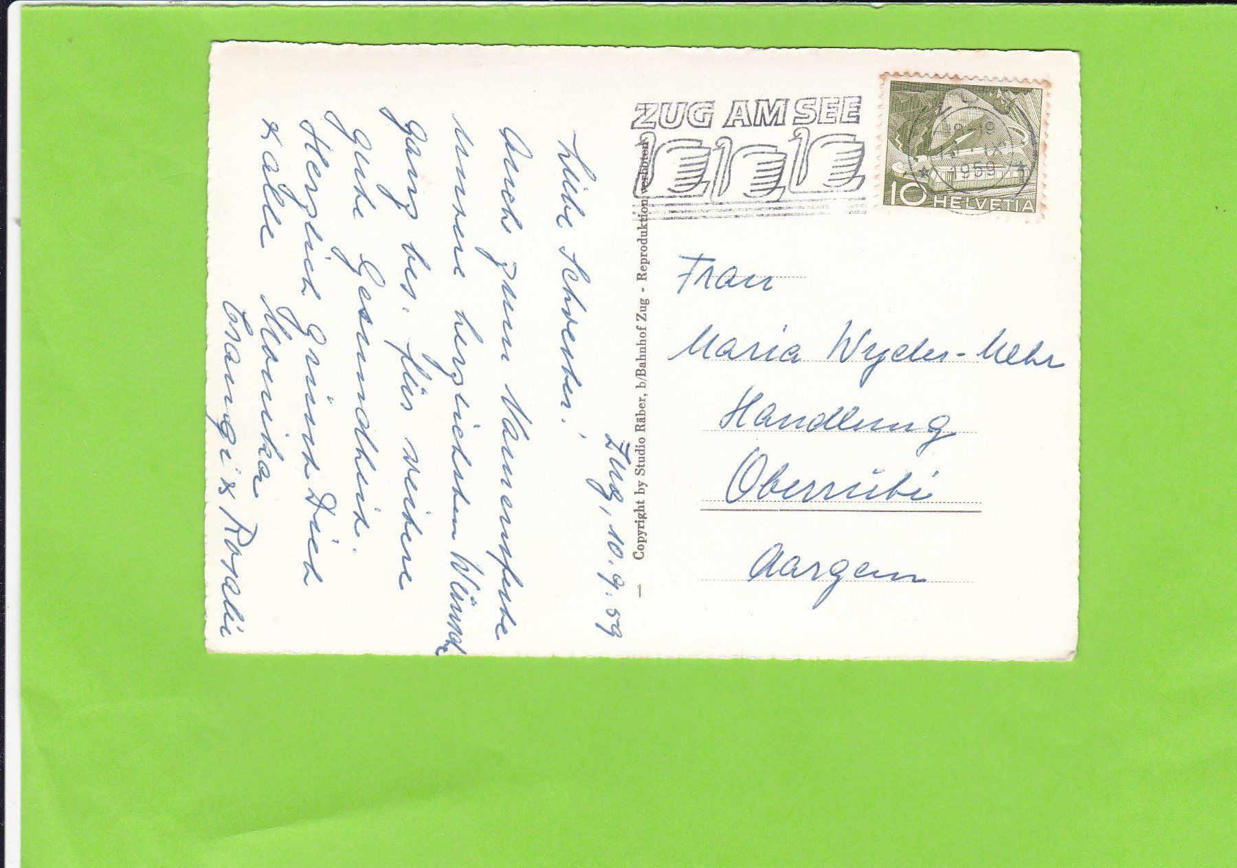 Cartoline postali: Zug am Alpenquai--belebt – Usato da St. Peterzell venduto da neckertal 1