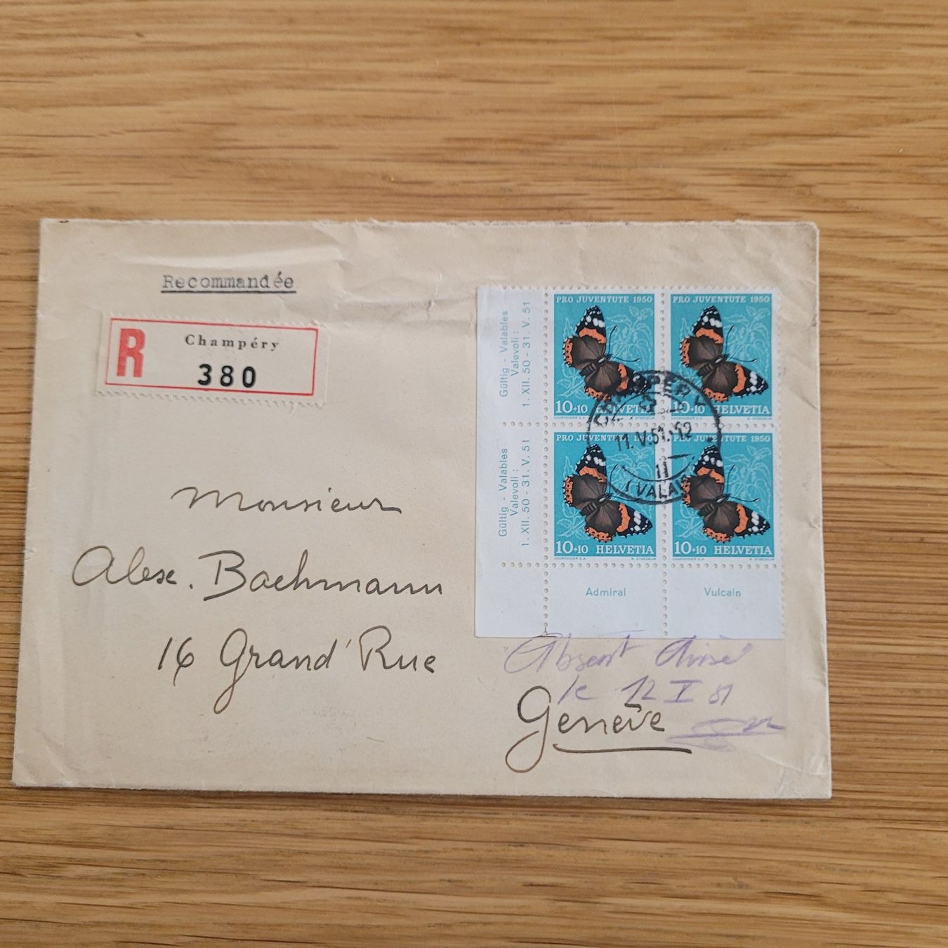 Tous les timbres: Dokument Champery 1951 Pro Juventute – D'occasion à Biel/Bienne par Destockweb