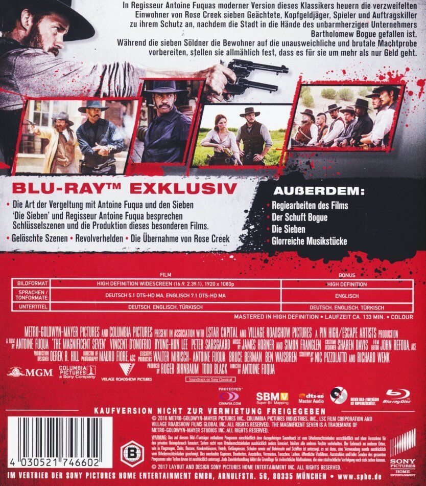 Die glorreichen Sieben (2016) Denzel Washington/Chris Pratt | Kaufen ...
