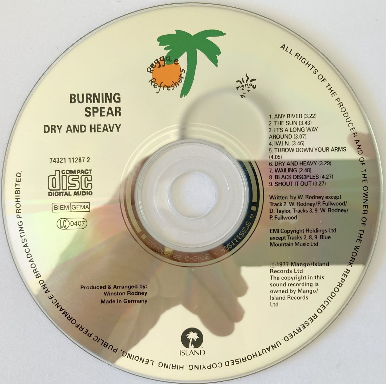 CDs: BURNING SPEAR - DRY & HEAVY – Gebraucht aus Bottens von hotter-than-hell 2