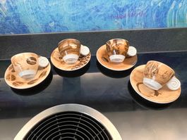 4 Thun Espressotassen Caffe al volo Geschirr Dessertschalen