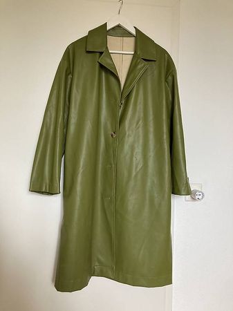 Sommermantel grün, Gr. L, Kunstleder, wie neu