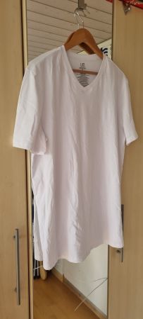 Herren T-Shirt V-Ausschnitt Weiss Grösse XXL neu