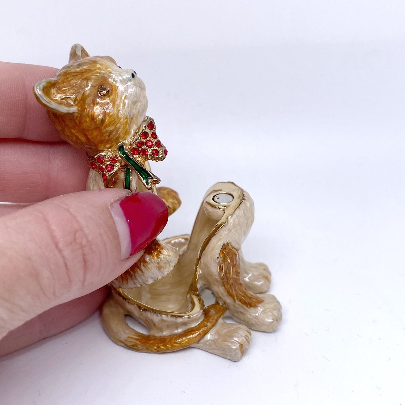 Statuette: Katzen Schmuckkaestchen, Geheimes Versteck – Usato da Ronco sopra Ascona venduto da liz_dbg6 6