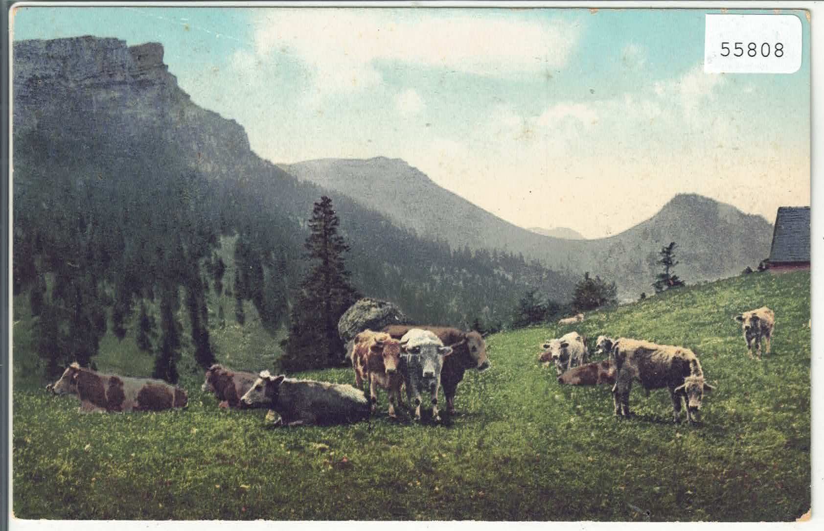 Cartes postales: Kuhherde auf der Alp - Litho – D'occasion à Ettingen par Kartenplanet